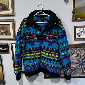 Columbia Blue and Purple Patterned Fleece